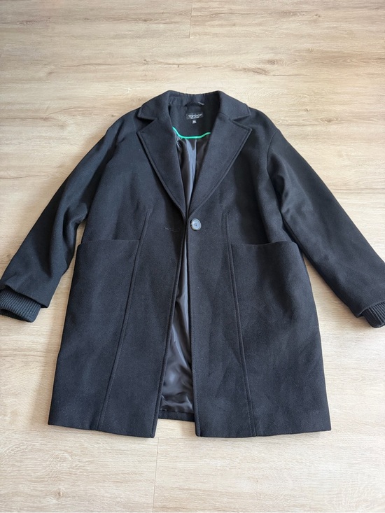 Topshop Jackets & Blazers - Top shop Black Pea coat Single Button Classic SZ 0